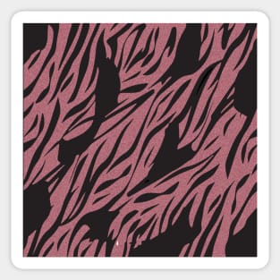 rose pink zebra stripes pattern Sticker